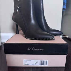 BCBGeneration Black Leather Women's Boots